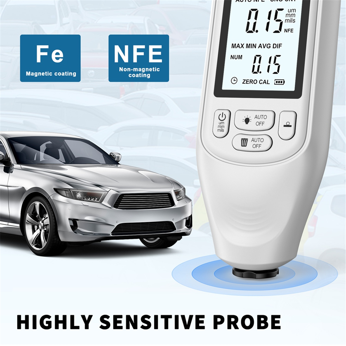 Paint Thickness Gauge - A06K Automatic HW400 Car Paint Thickness
