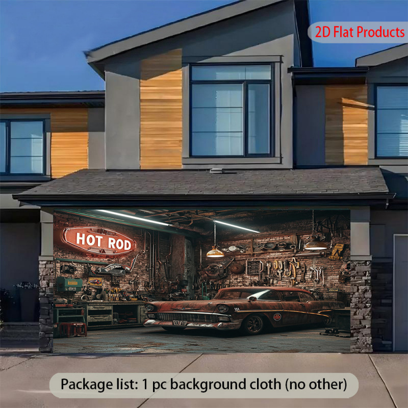 1Vintage Car Garage Banner Bac – Auto Repair Shop Background recenzja i cena